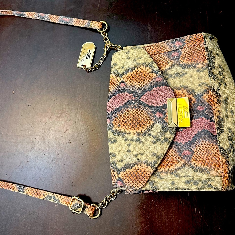 Rosetti go snakeskin bag